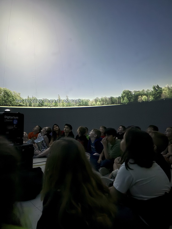 students in planetarium 