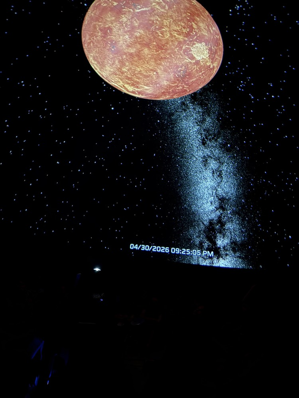 students in planetarium 