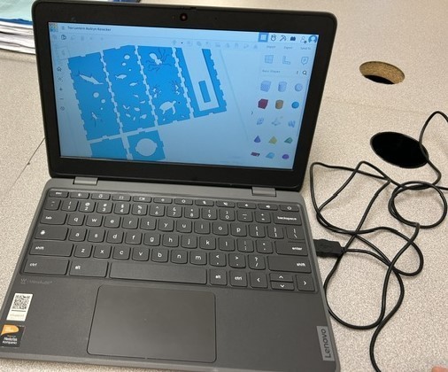 Tinkercad on a computer