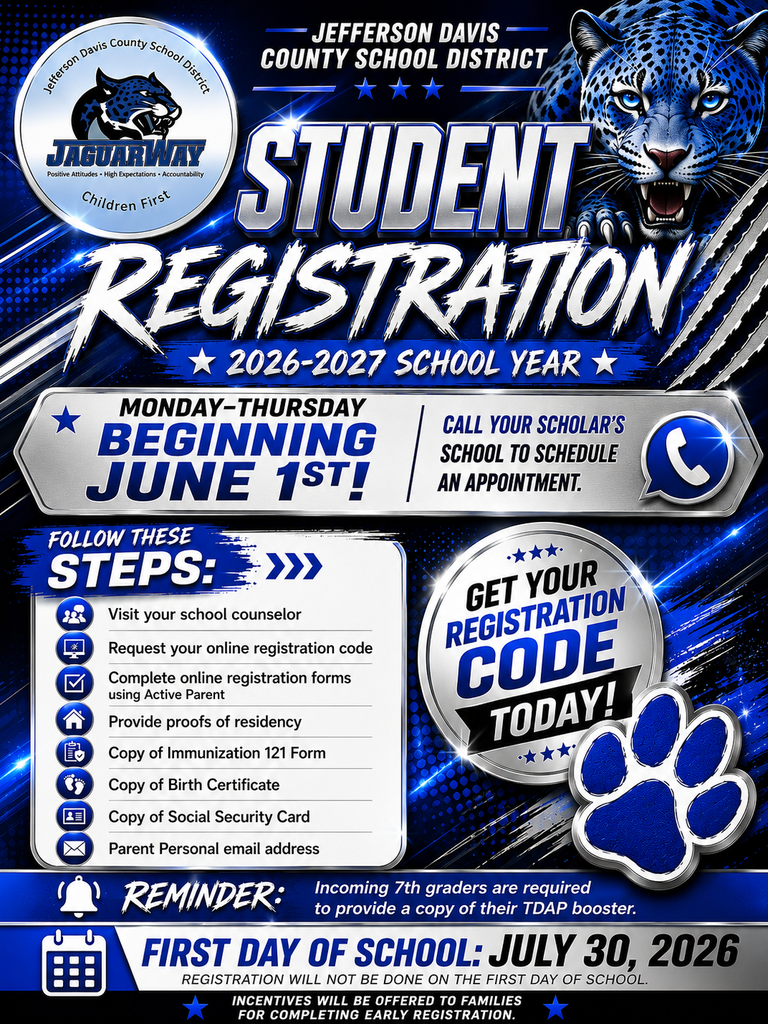 2026-2027 Student Registration Flyer