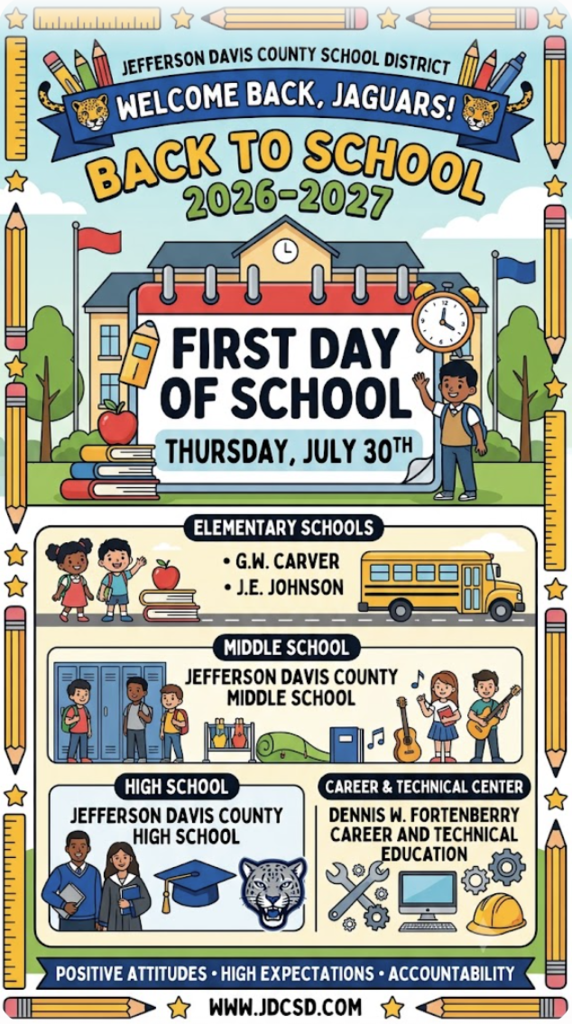 Jefferson Davis  Back to School 2026-2027