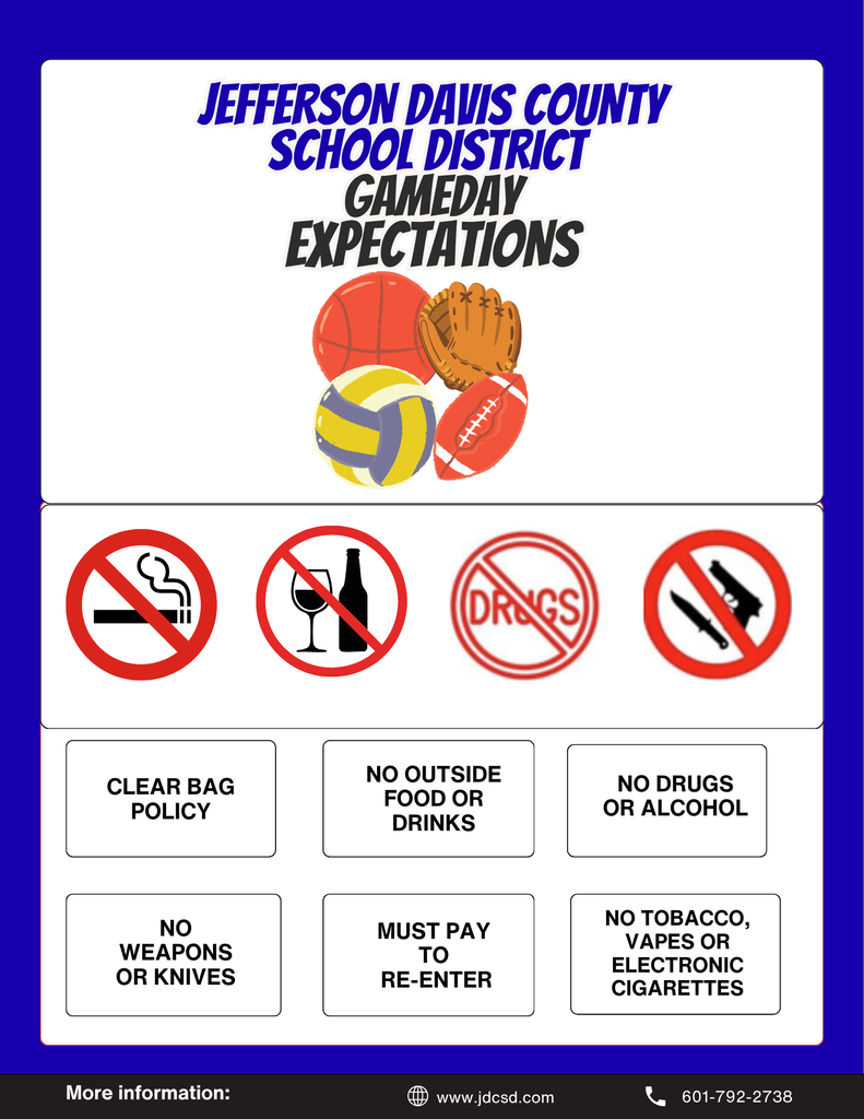 Gameday Expectations  Clear bag policy
