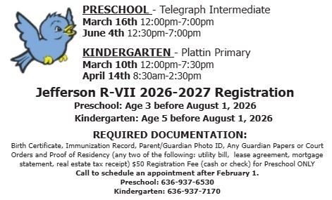 PreK-Kdg Registration 26-27