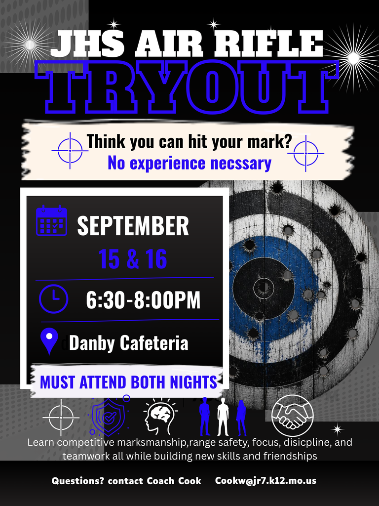 Air Rifle Flyer for Tryouts on 9/15 & 9/16