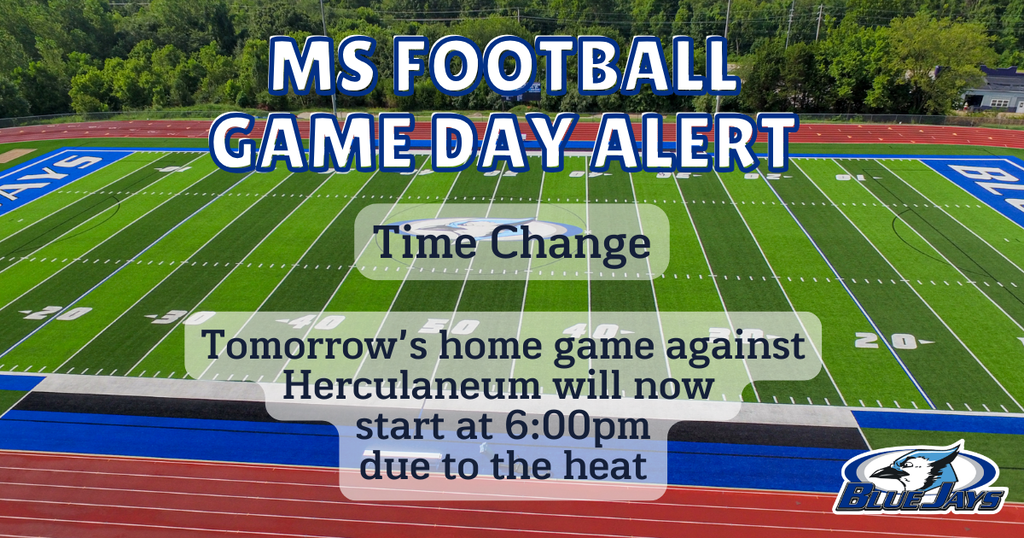 MS FOOTBALL START TIME CHANGED TO 6PM ON 9/17/26