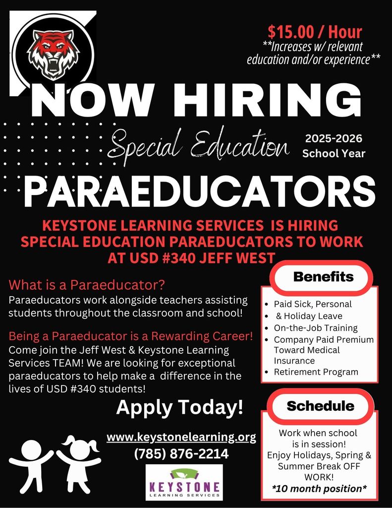 Keystone Paraeducators Needed