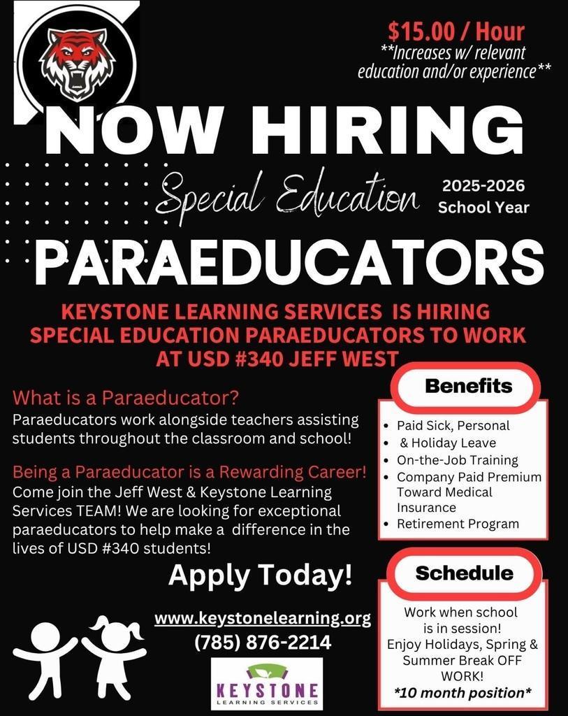 Paraeducators Needed