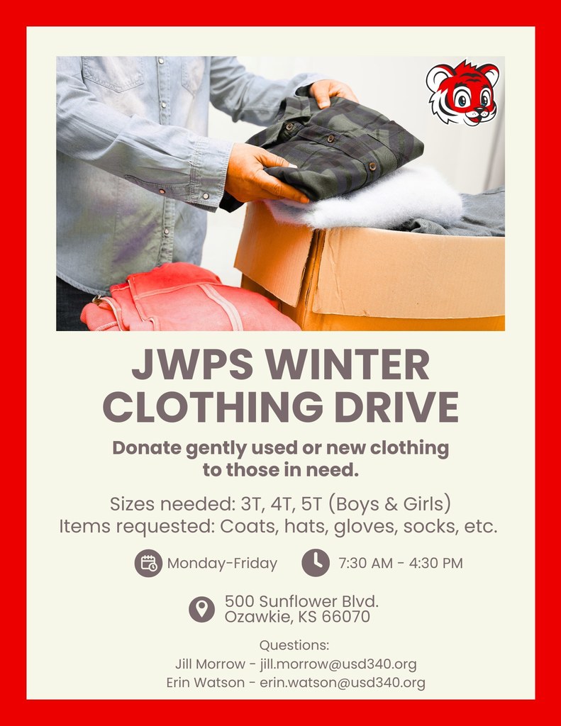 Tiger Closet JWPS Winter Clothing Drive