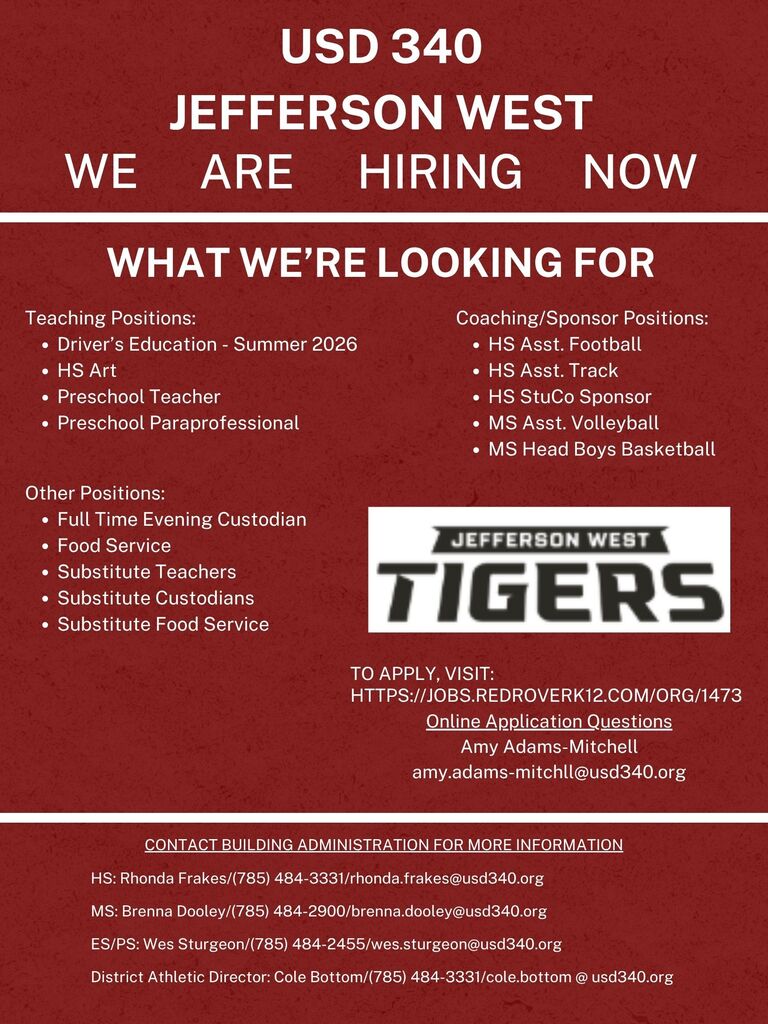 USD 340 Employment Opportunities