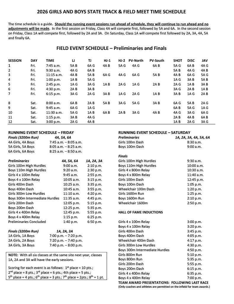 State Track Order of Events