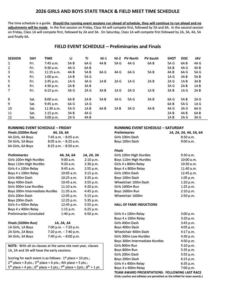State Track Order of Events