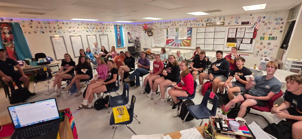 Morning seatbelt training for SADD members