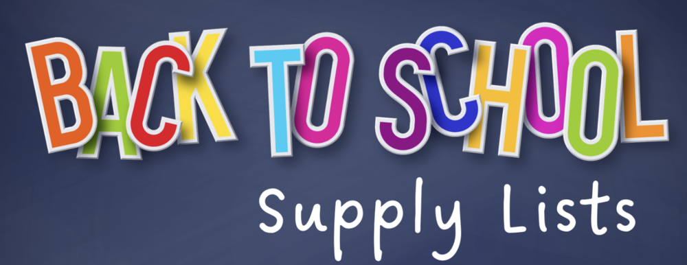 Back to School Supply Lists for 2026-2027