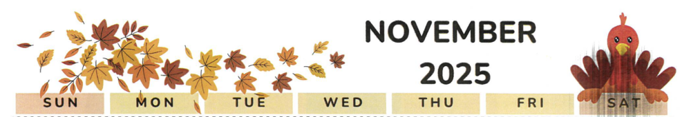 November Calendar Header