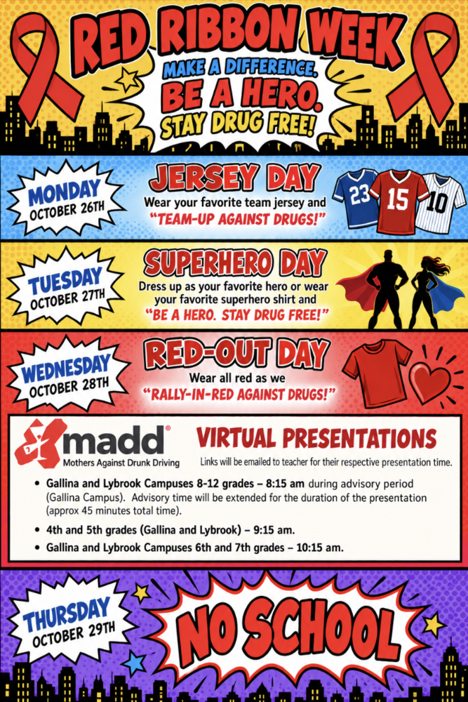Gallina Campus Red Ribbon Week Flyer