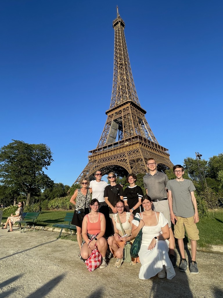 Students at Eiffel Tower