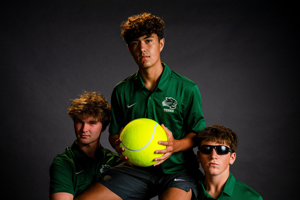 Athletes posing