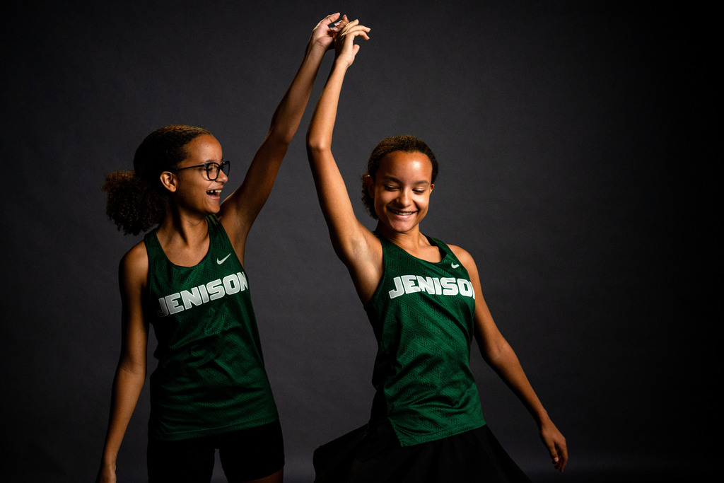 Athletes dancing