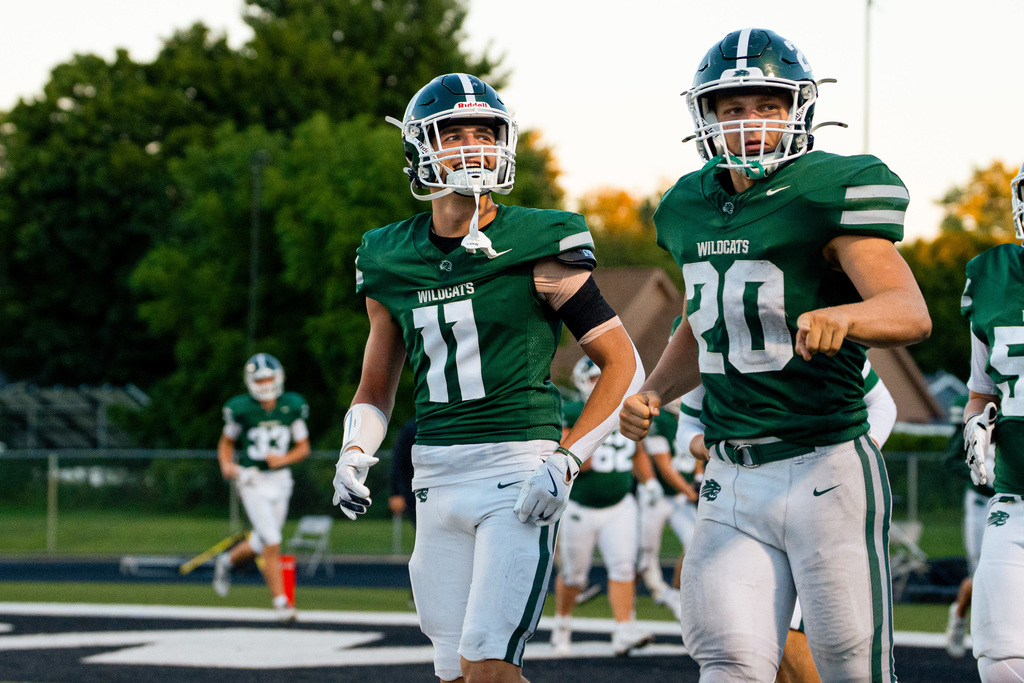 Football team running