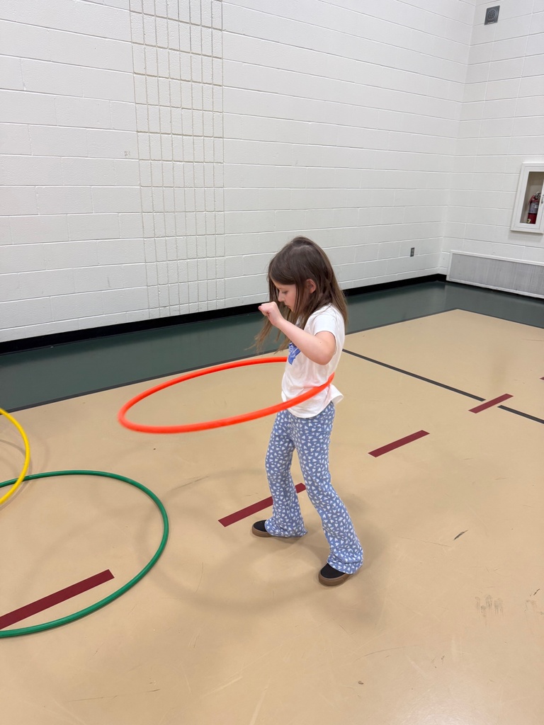 Student hula-hooping