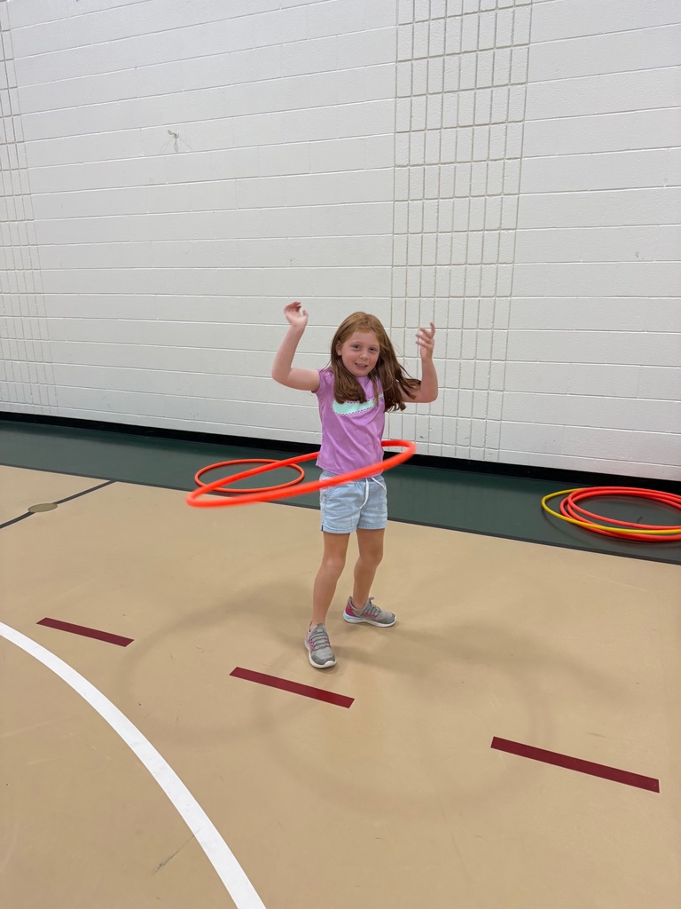 Student hula-hooping