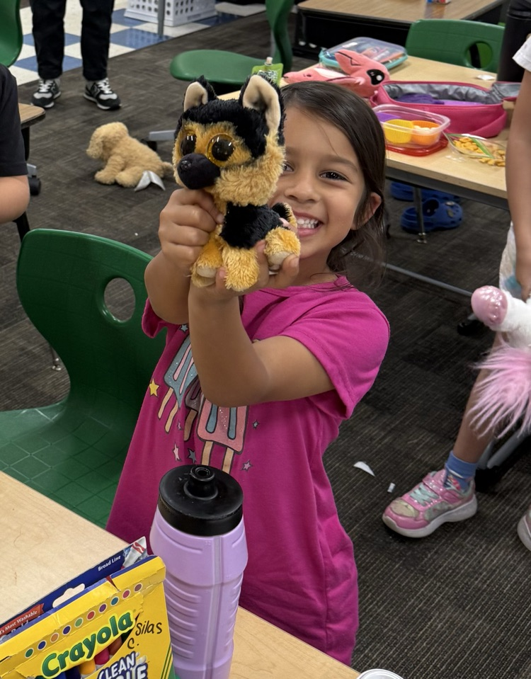 Student with stuffed animal