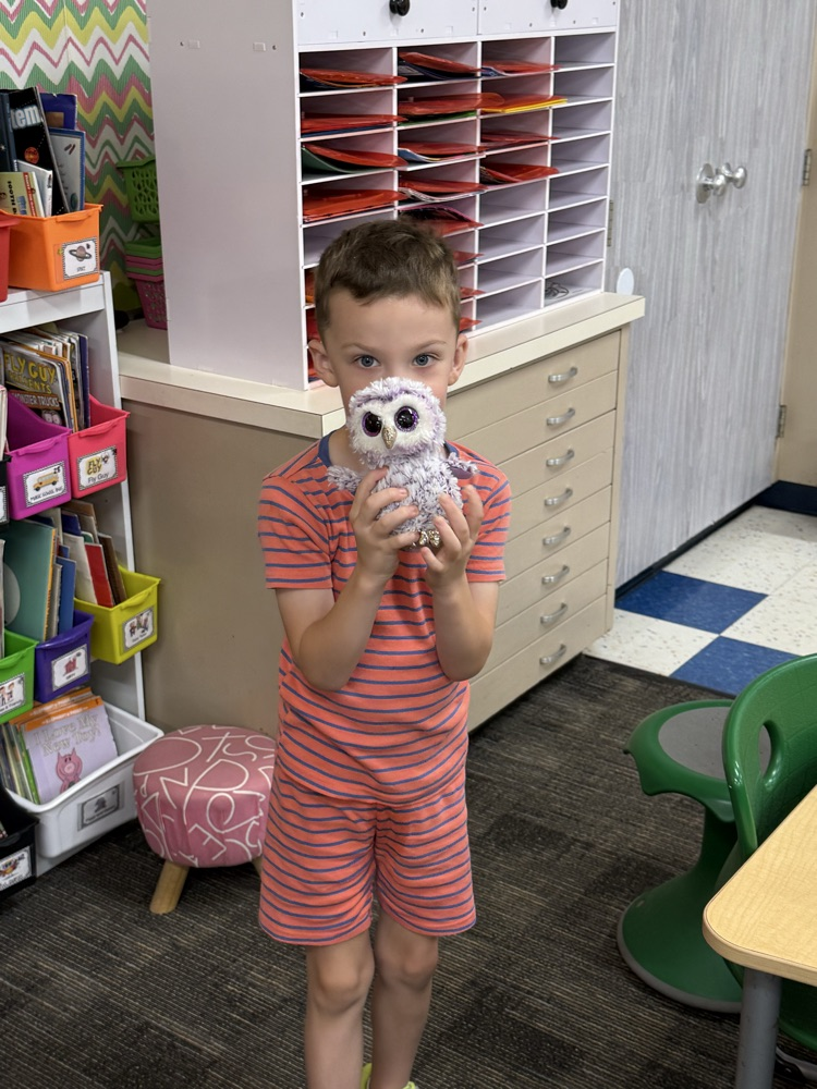 Student with stuffed animal