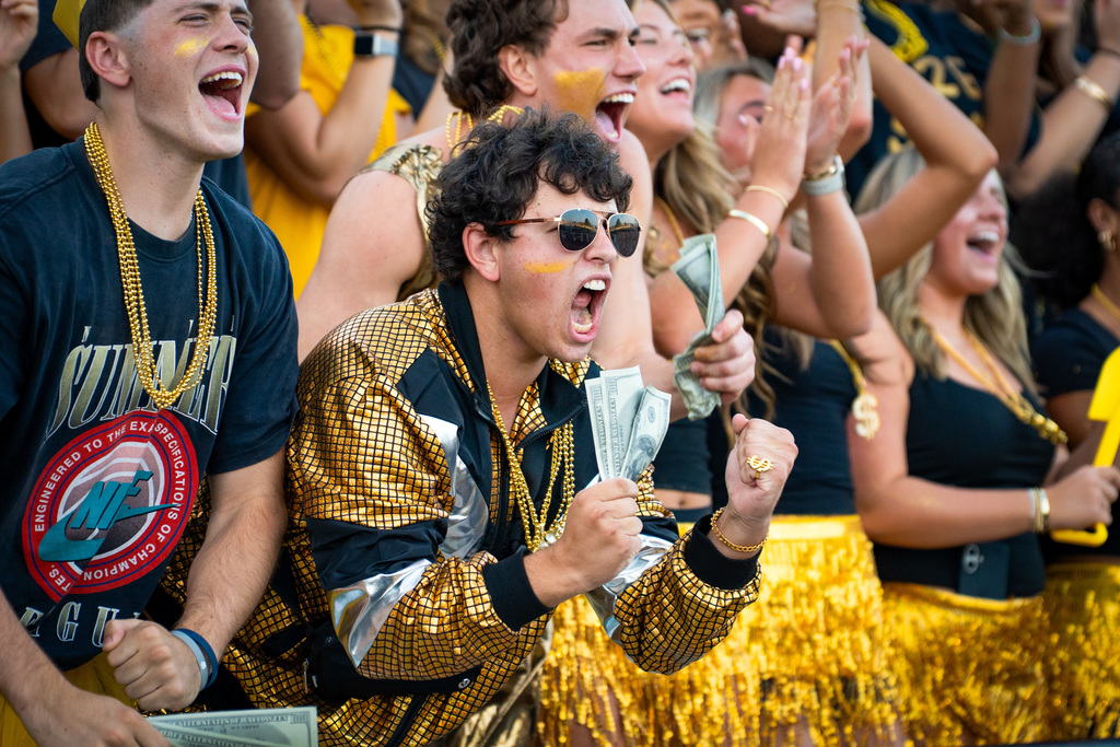 Student section cheering