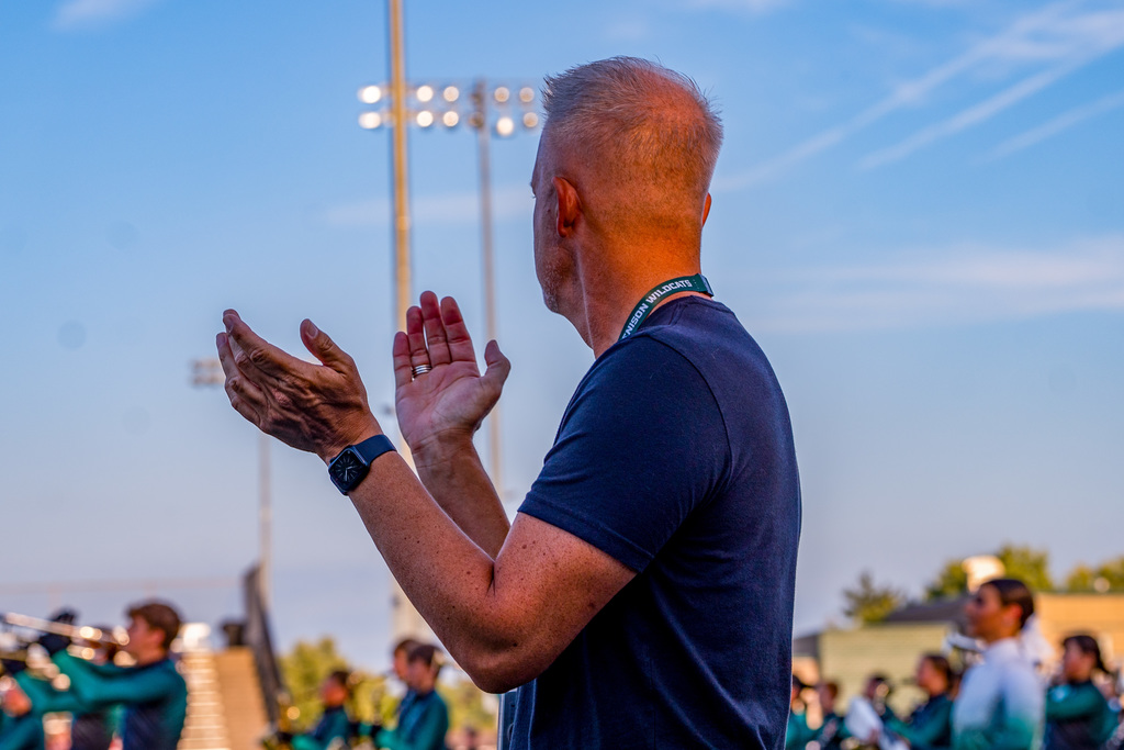 Band director clapping