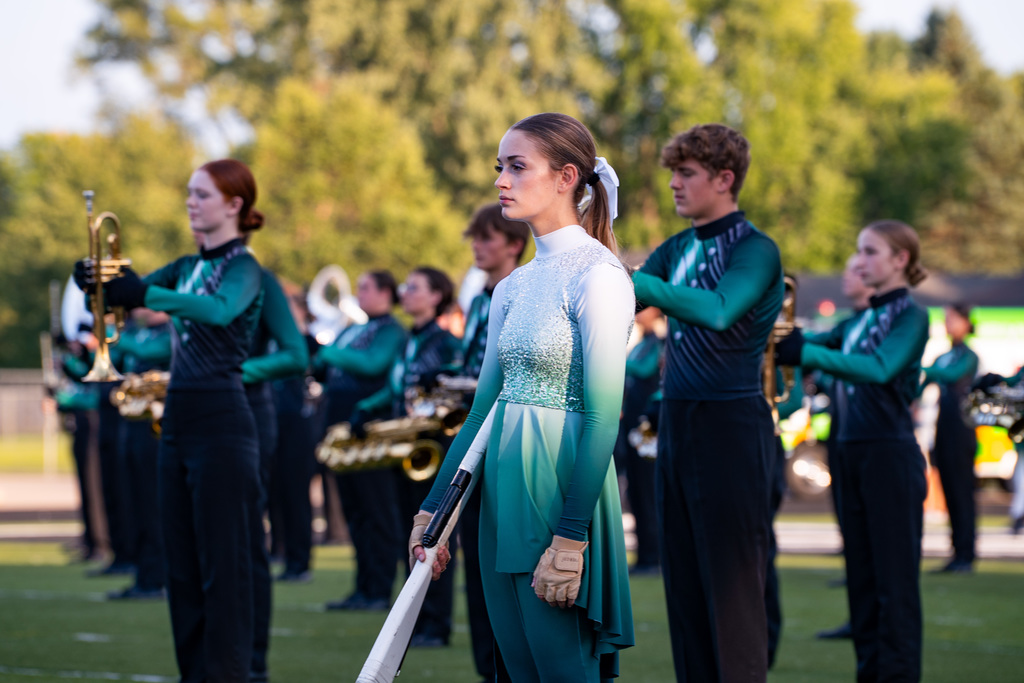 Color guard posing