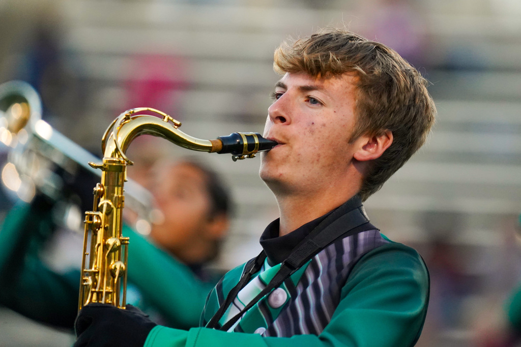 Band member playing