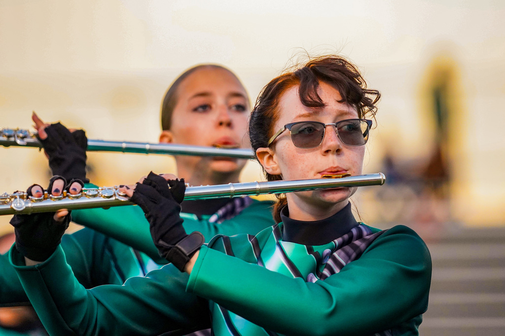Band member playing