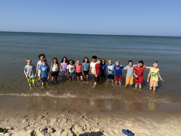 students in Lake Michigan
