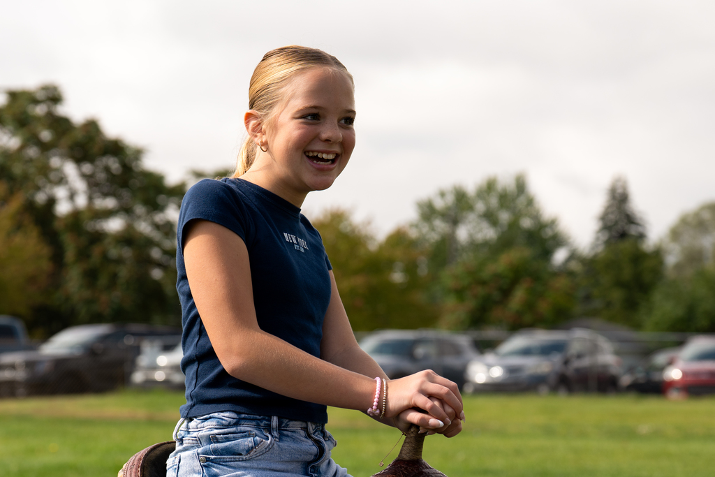 Student on saddle