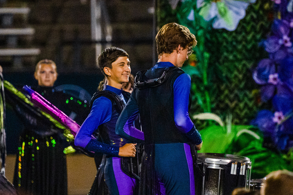 Drumline smiling
