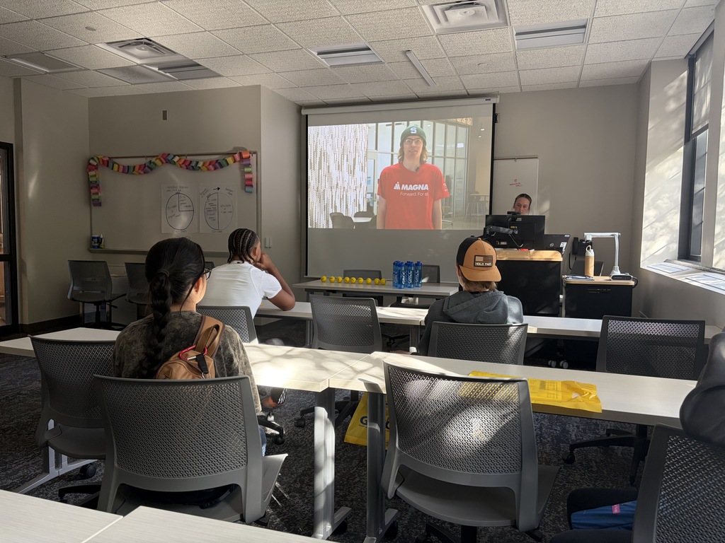 JIA Students and Staff in the classroom at GRCC for a campus tour