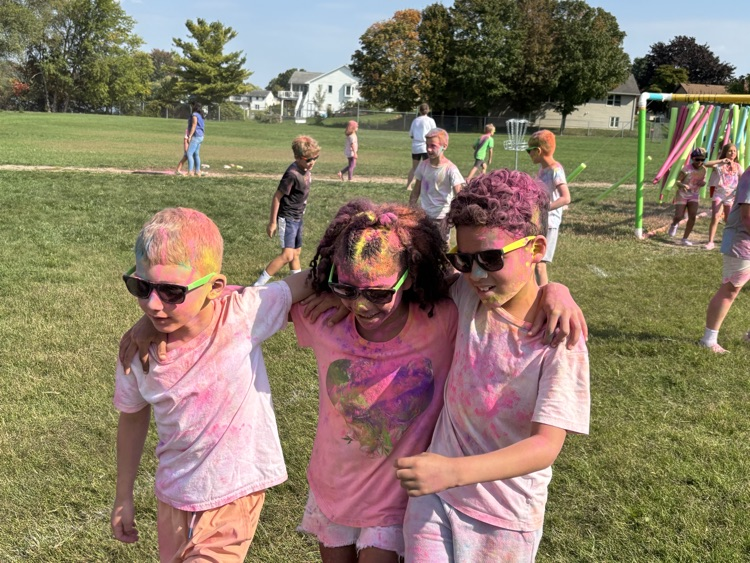 3rd graders at Color Run