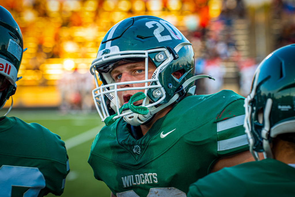 Football player on field