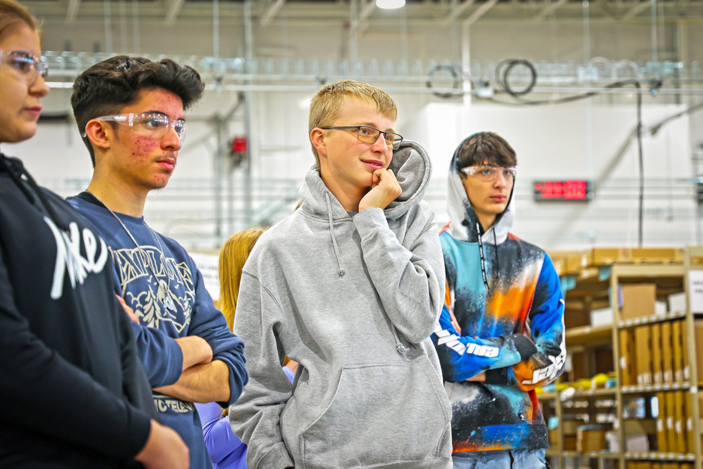 Student at manufacturing plant