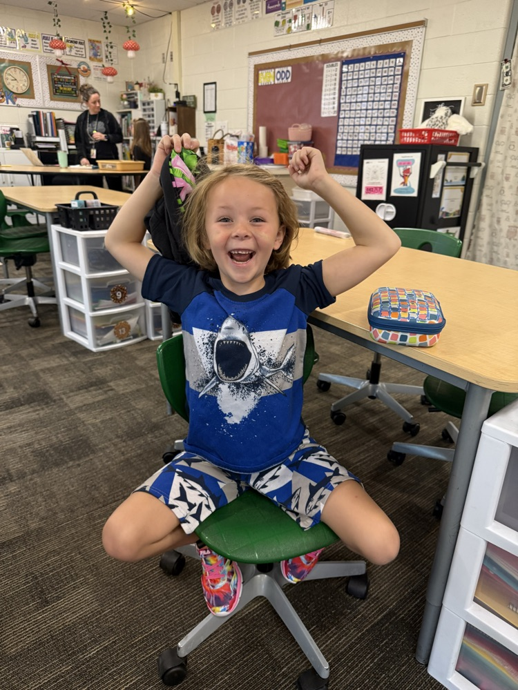 Students celebrating PJ Day