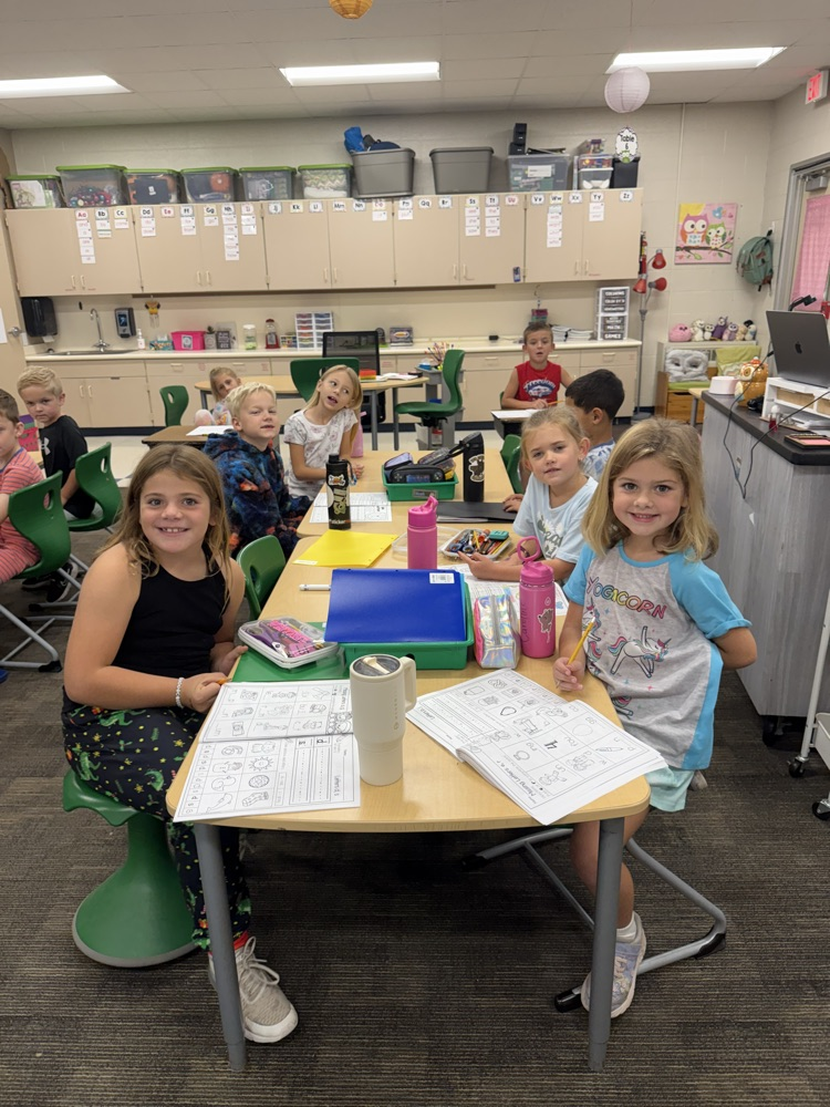 Students celebrating PJ Day