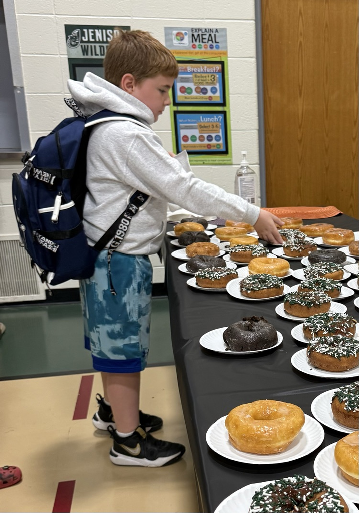student getting a donut