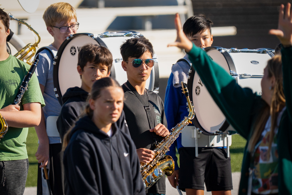Band members listening