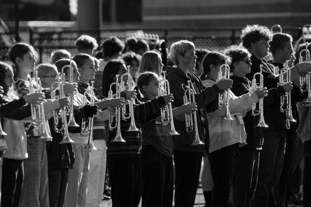 Band members standing