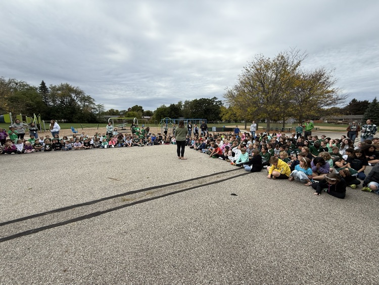 outdoor assembly at school