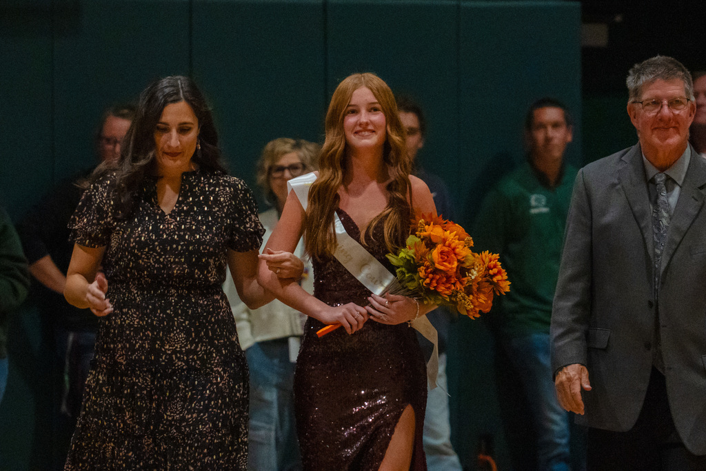 Homecoming rep smiling