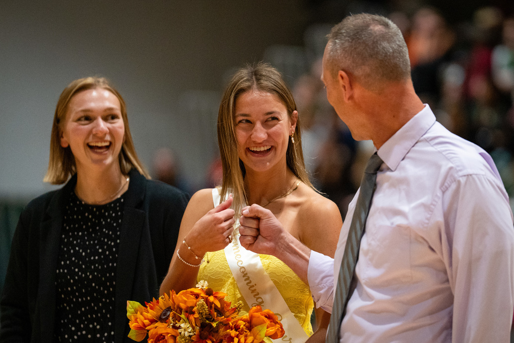 Homecoming rep smiling