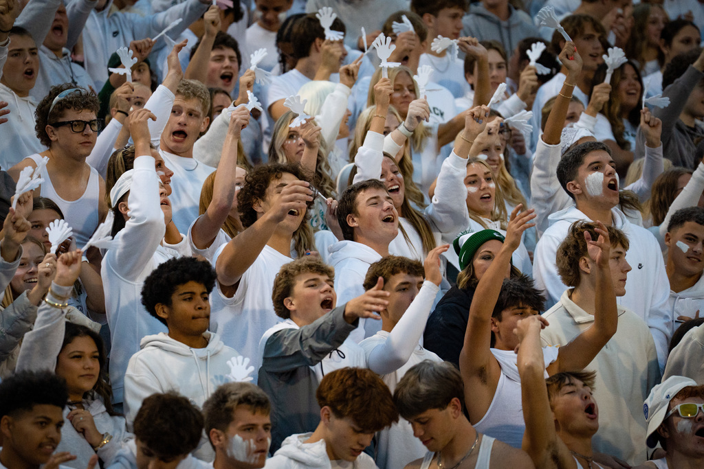 Student section cheering