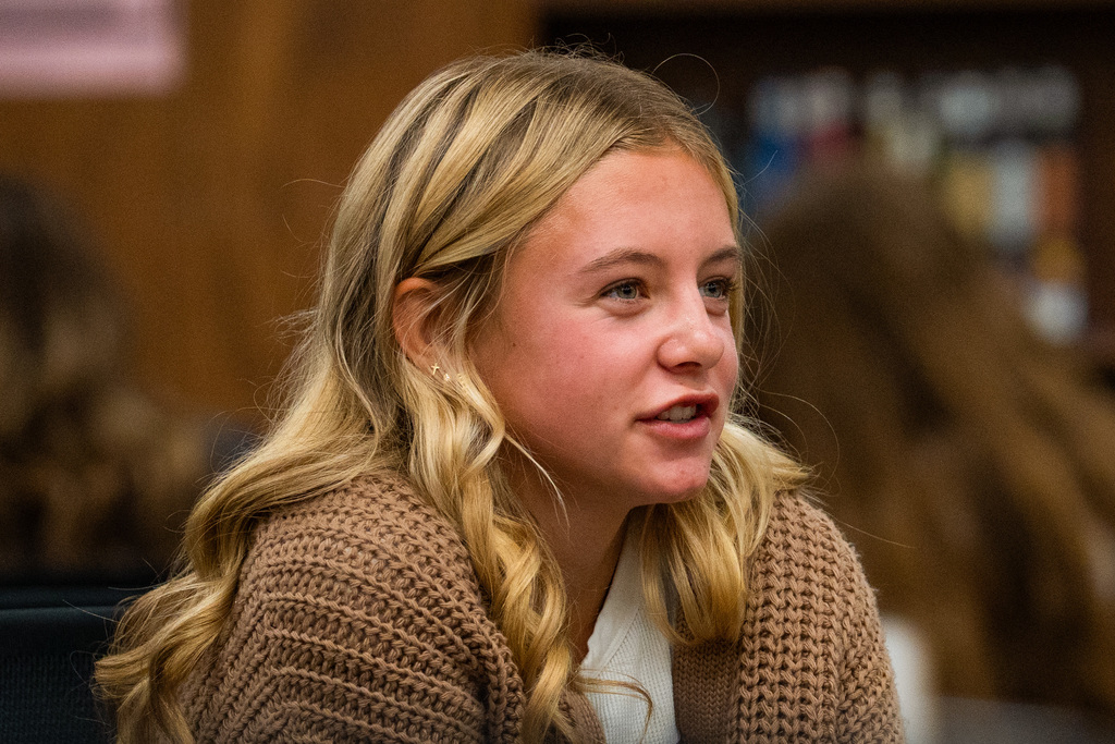 Student at Intergenerational Interview Day