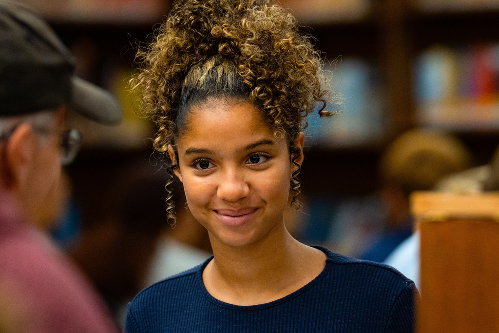 Student at Intergenerational Interview Day